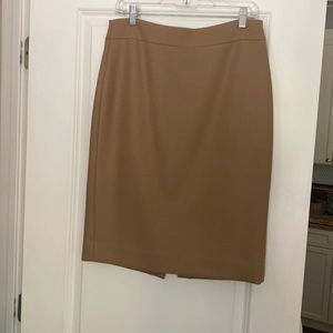 J crew no 2 pencil skirt in camel color